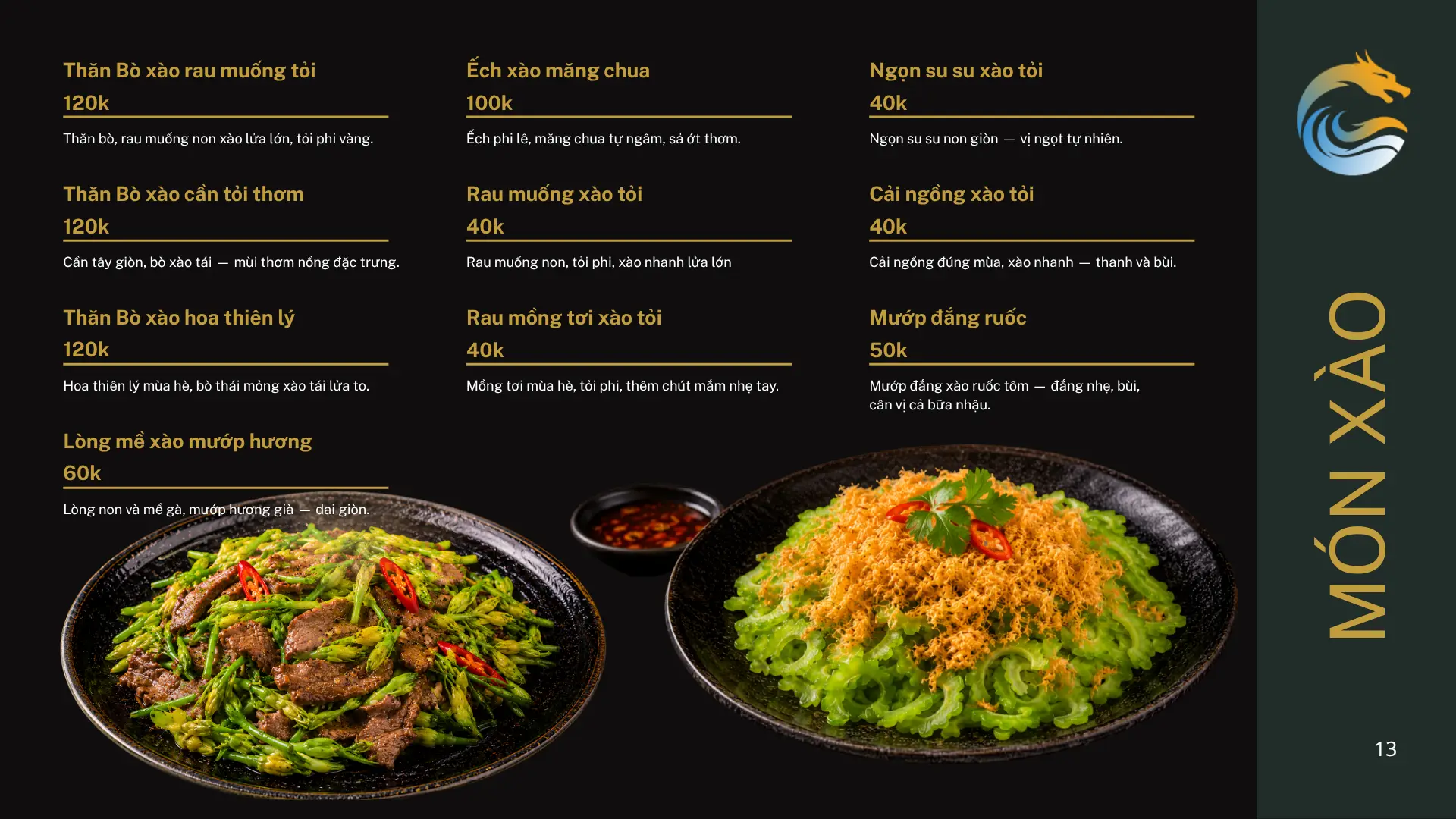 Menu Quán Men trang 13