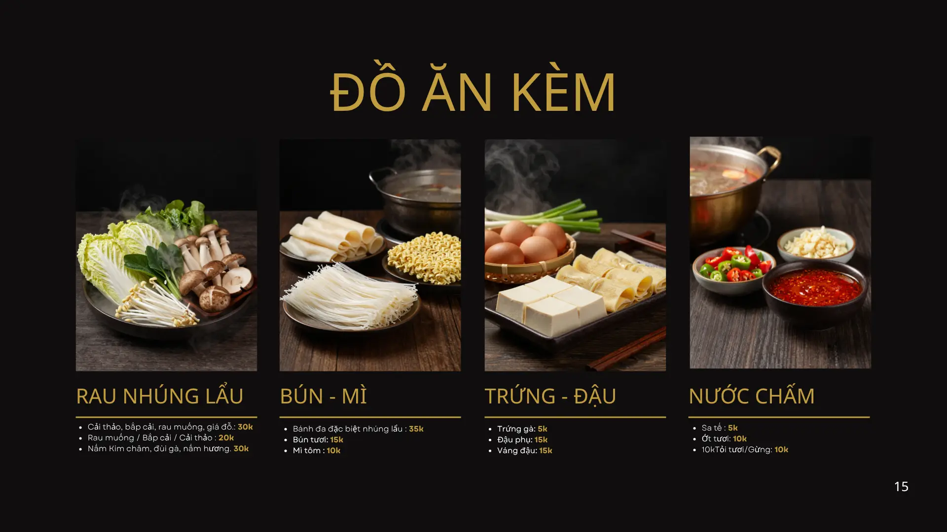 Menu Quán Men trang 15