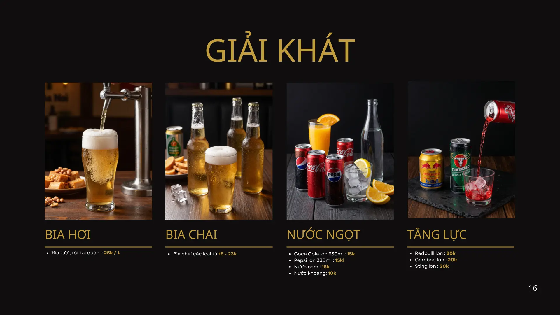Menu Quán Men trang 16