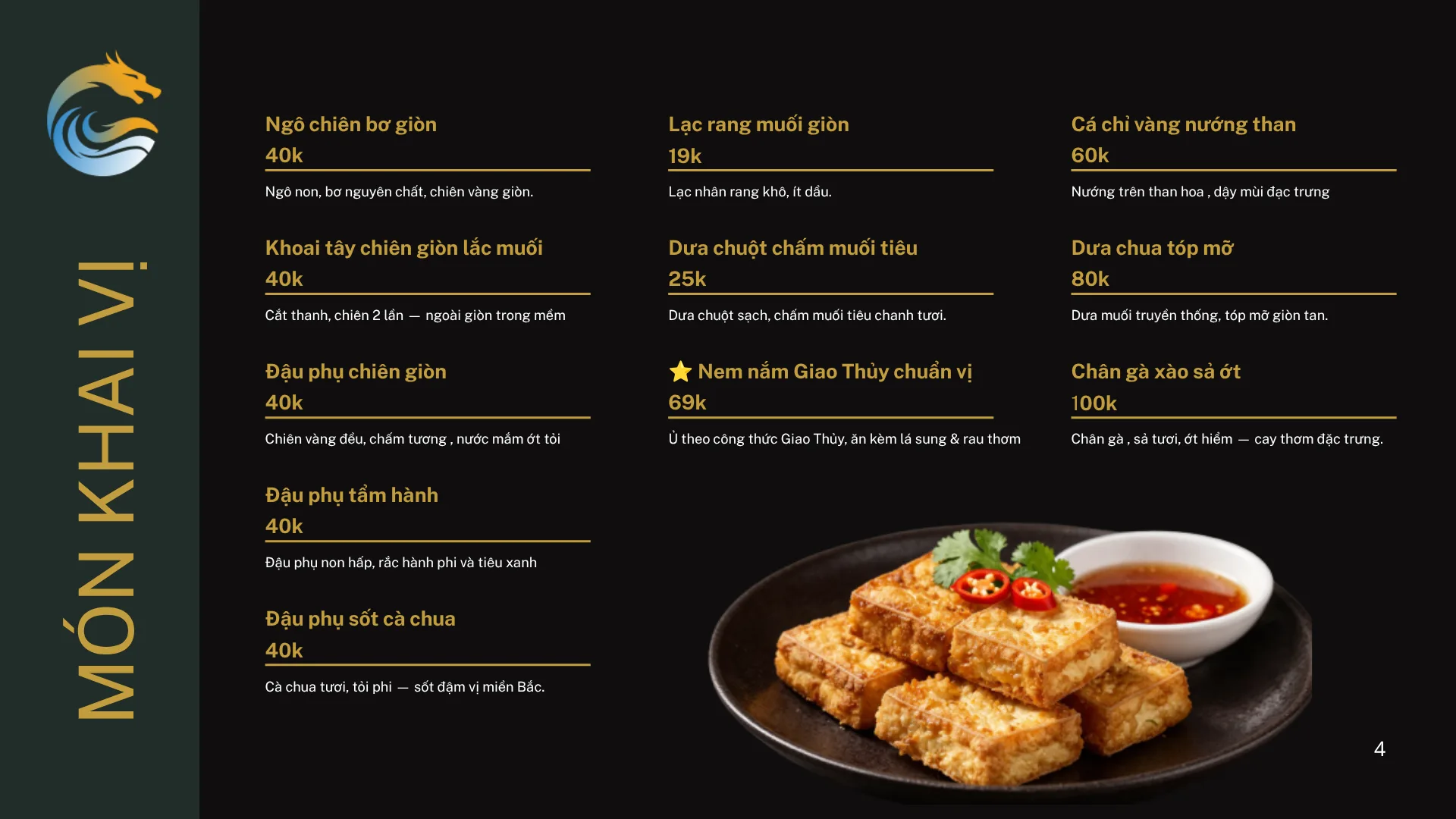 Menu Quán Men trang 4